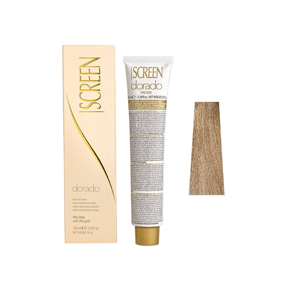 Крем-фарба для волосся перманентна з 24-каратним золотом SCREEN Dorado SSA (12.01) Silver Super Lightener, 100 ml - 1